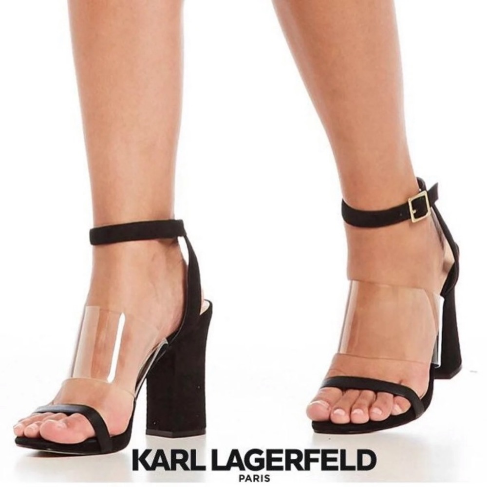 KARL LAGERFELD Raya Leather Strap Sandals 8.5